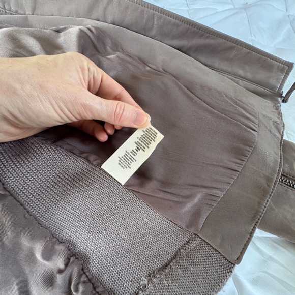 Free People Muted Purple Moto Vegan Leather Jacket Size 6 - Picture 6 of 6